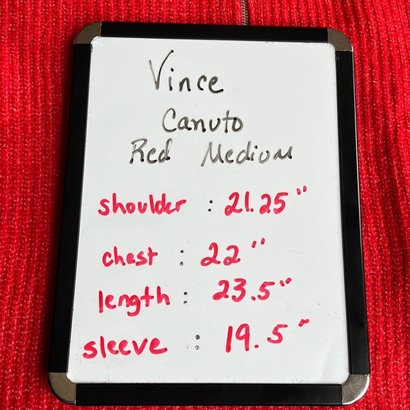 Red Cozy Vince Camuto Sweater Crossfire Acrylic Zip Neck - Picture 11 of 16